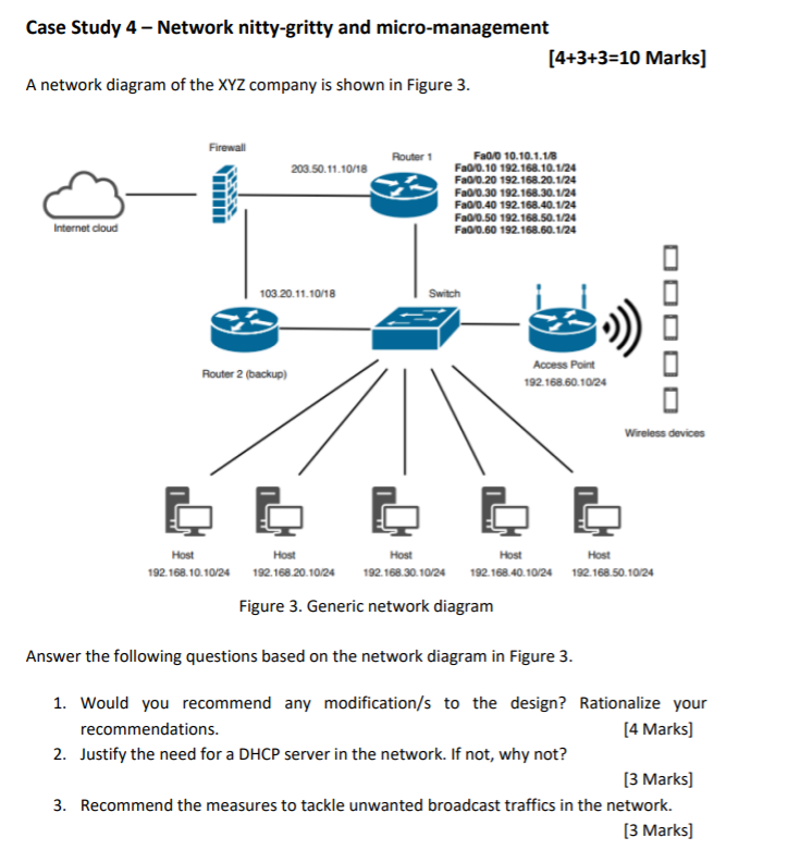 Solved Case Study 4 - Network nitty-gritty and | Chegg.com