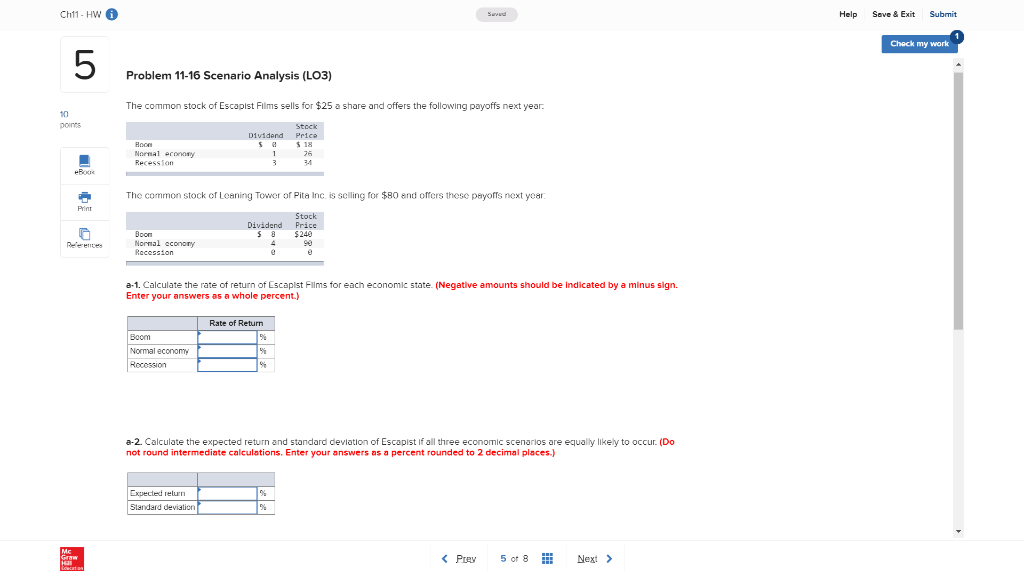 Solved Ch11 HW Help Save & Exit Submit Chack my work 5 | Chegg.com