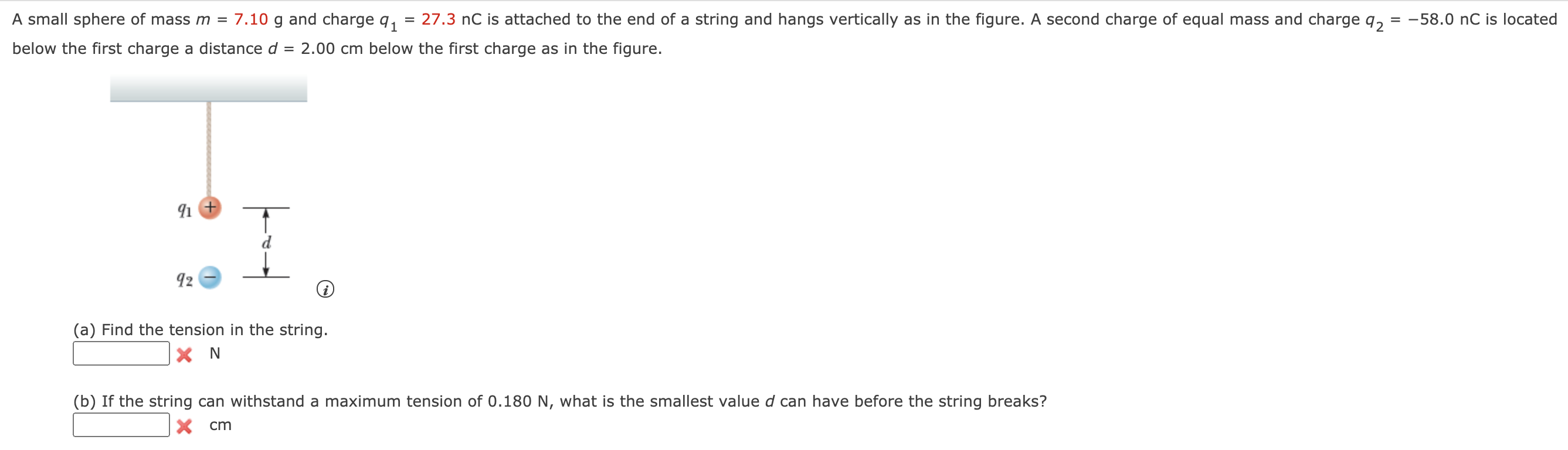 Solved Refer to the figure below. The charge lowered into | Chegg.com