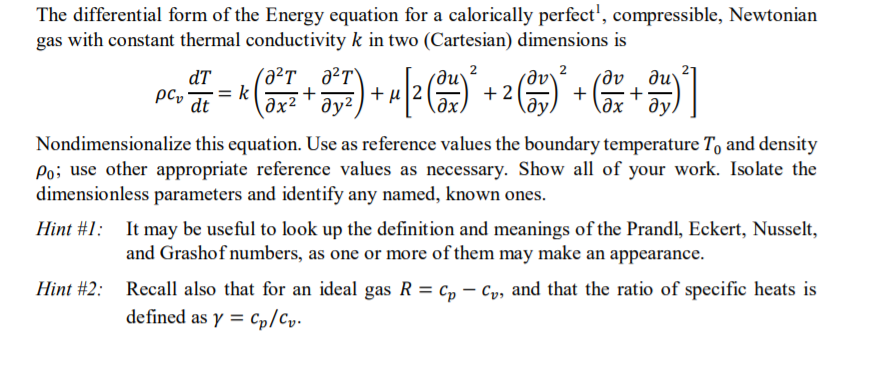 solved-the-differential-form-of-the-energy-equation-for-a-chegg