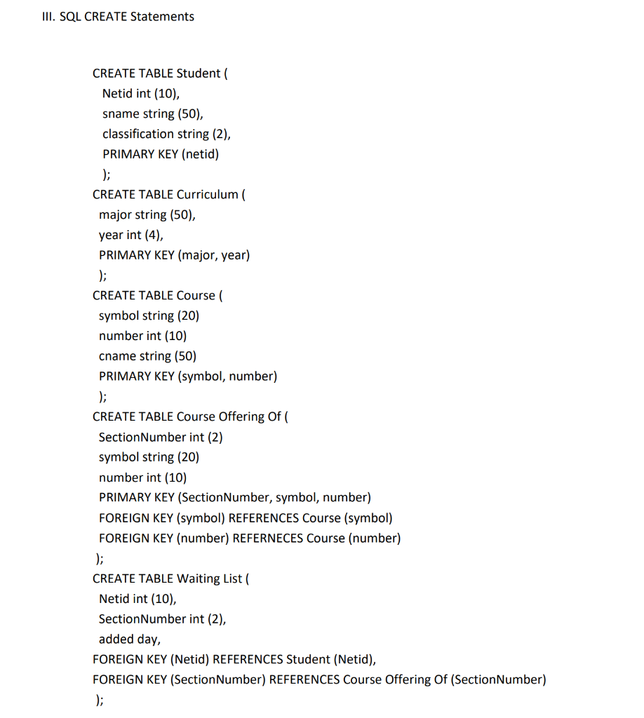 I need help writing the SQLs for the following | Chegg.com