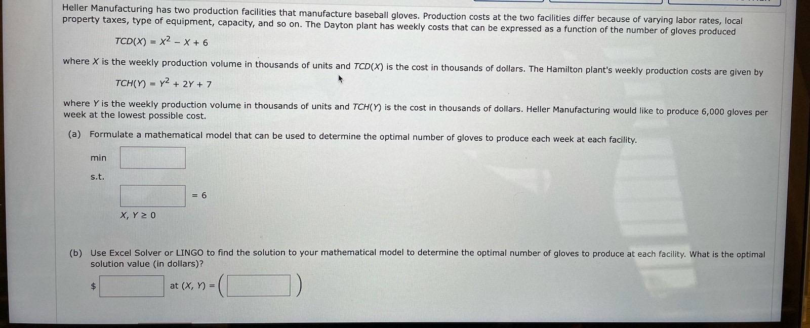 Solved Heller Manufacturing has two production facilities