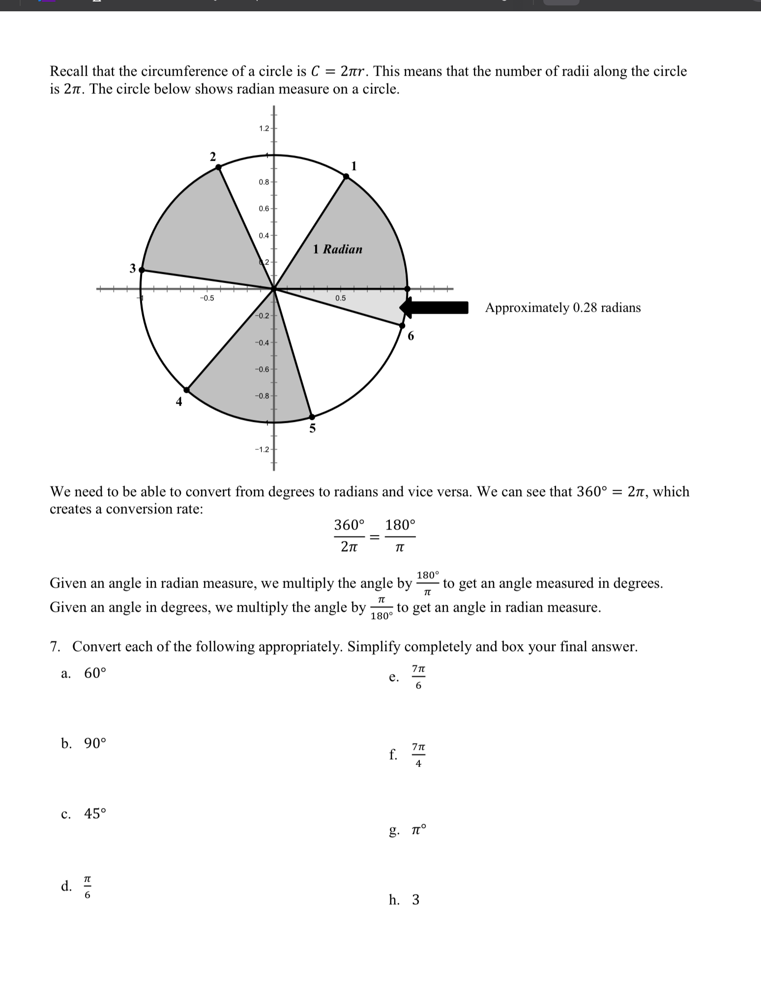 Solved Recall that the circumference of a circle is C=2πr. | Chegg.com