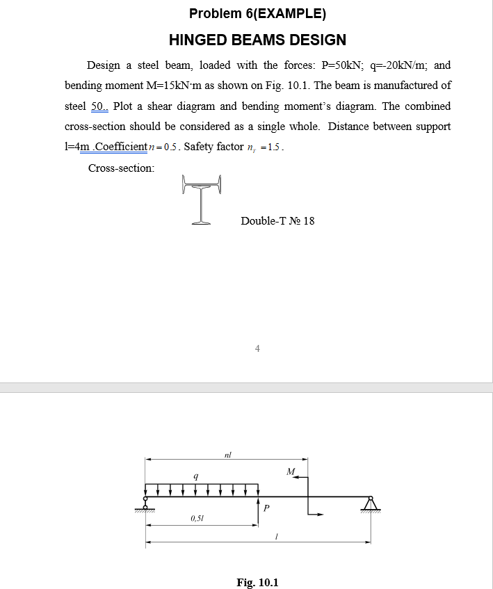 [Solved] Here is the example PROBLEM 6 HINGED