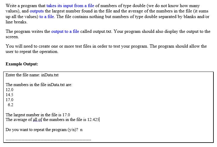 Solved The first one is the prompt, and I have only the | Chegg.com