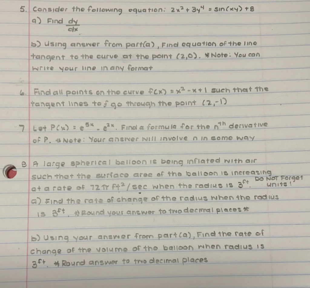 Solved hi, I am a calculus 181 student, I really need help | Chegg.com