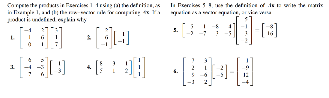 Solved Compute the products in Exercises 1 4 using a the Chegg