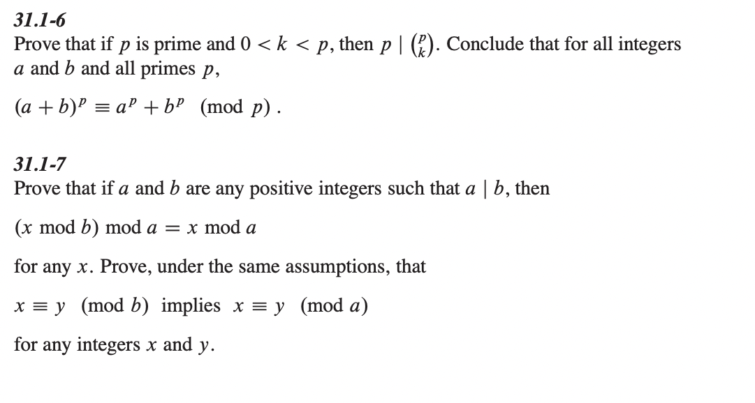 Solved 31.1-6 Prove that if p is prime and 0 | Chegg.com