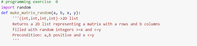 Solved # programming exercise 0 import random def | Chegg.com