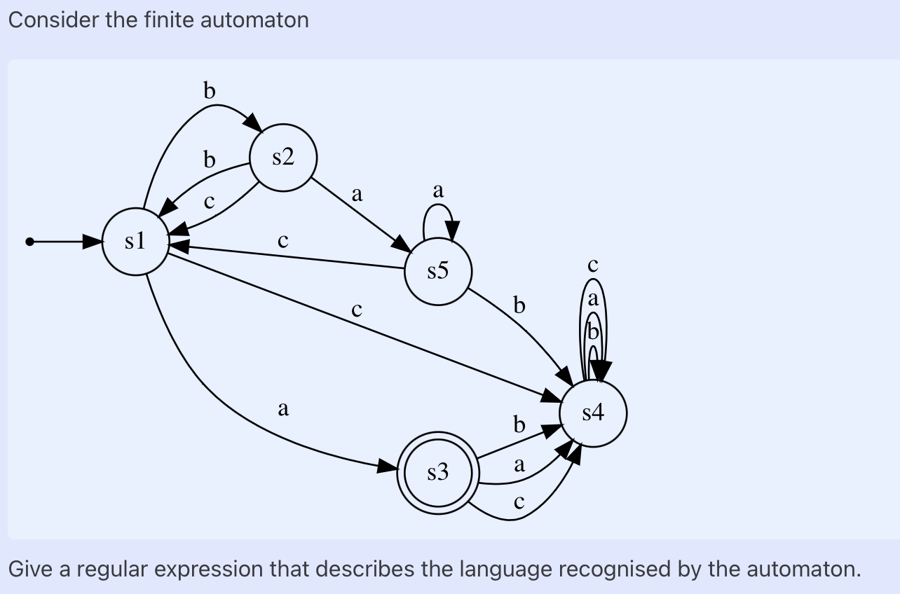 Solved Consider The Finite Automaton B B S2 A A S1 55 с B A | Chegg.com