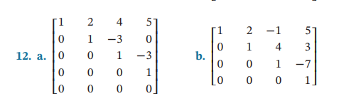 Solved a matrix in row echelon form is given. By inspection, | Chegg.com