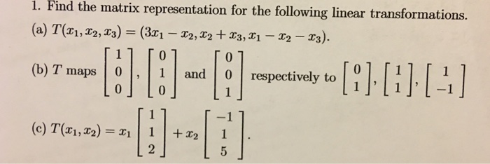 Solved Linear Algebra Can You Please Do A, B, | Chegg.com