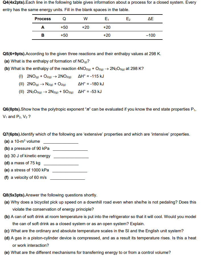 Solved Q4 4x2pts Each Line In The Following Table Gives Chegg Com