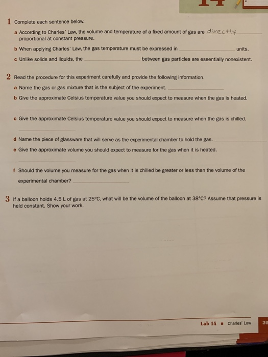 Solved 1 Complete Each Sentence Below A According To Chegg