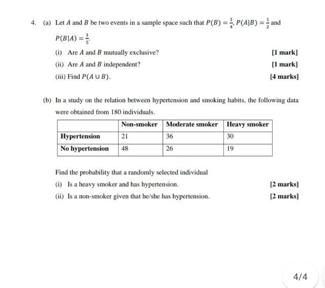 Solved (a) Let A and B be two events in a sample space such | Chegg.com
