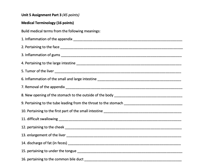 medical terminology for face