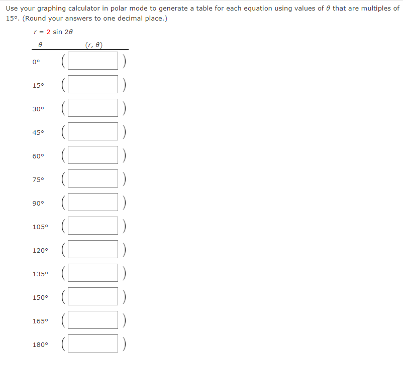 Solved Use your graphing calculator in polar mode to