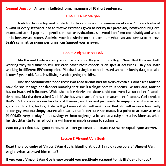 Solved General Direction: Answer in bulleted form, maximum | Chegg.com