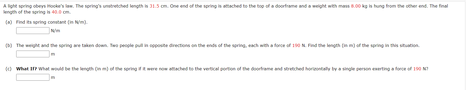 [Solved]: A light spring obeys Hooke's law. The spring