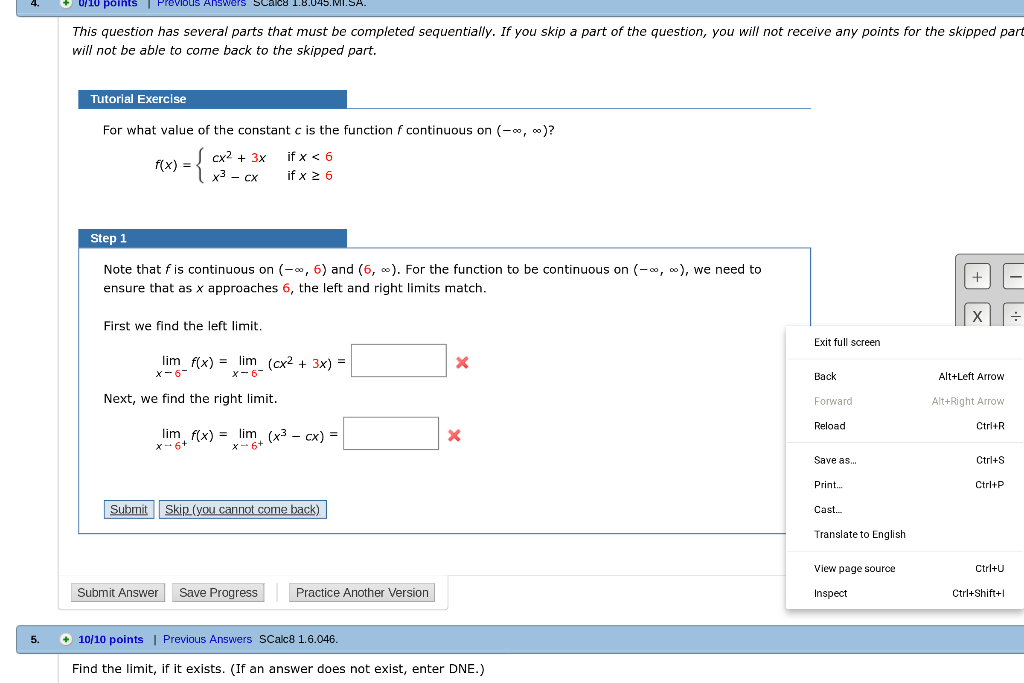 Solved This Question Has Several Parts That Must Be | Chegg.com