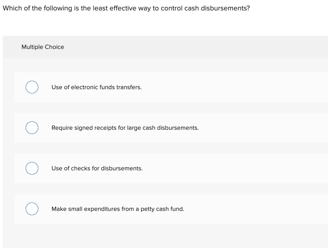 Solved Which of the following is the least effective way to | Chegg.com