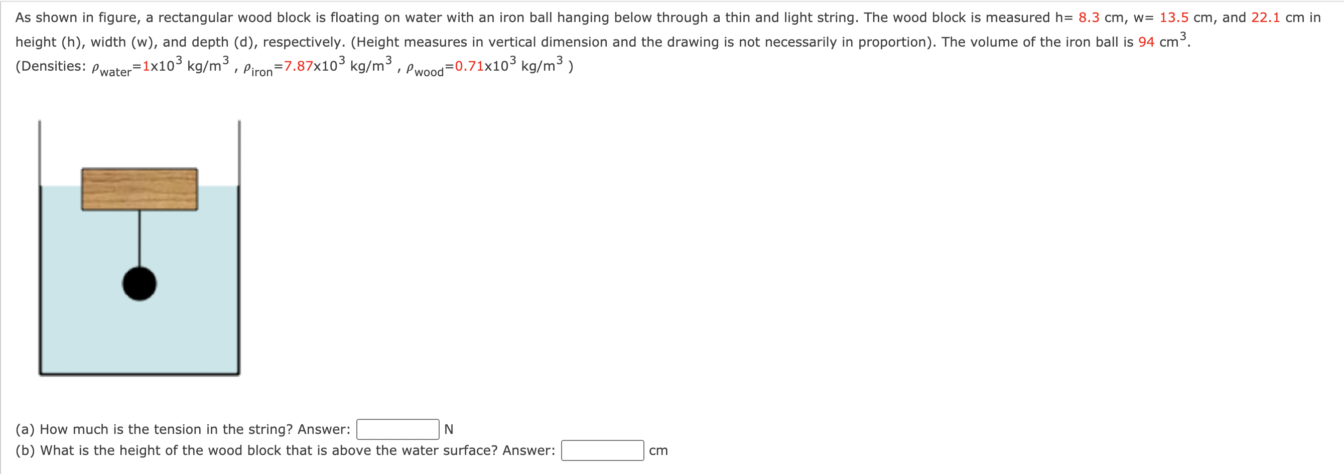 Solved As shown in figure, a rectangular wood block is