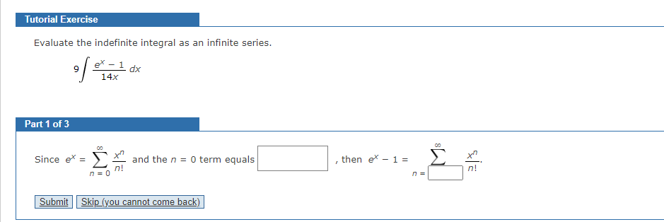 Solved Evaluate the indefinite integral as an infinite | Chegg.com