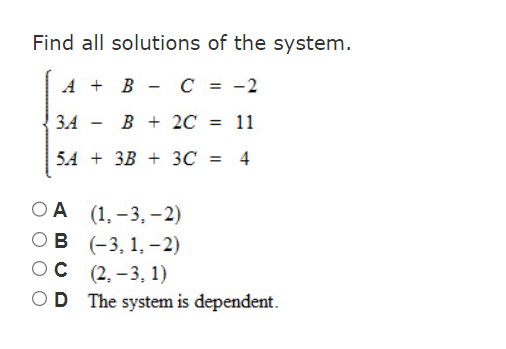 Solved Find all solutions of the system. | Chegg.com
