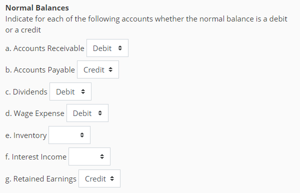 Solved Normal Balances Indicate For Each Of The Following | Chegg.com