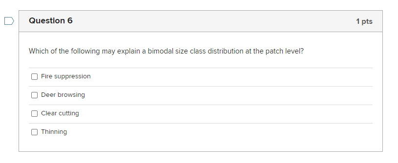 Solved Which of the following may explain a bimodal size | Chegg.com