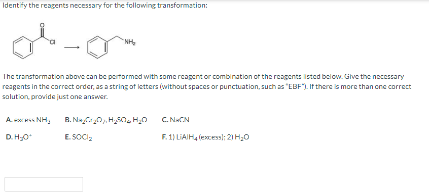 Solved Identify The Reagents Necessary For The Following | Chegg.com