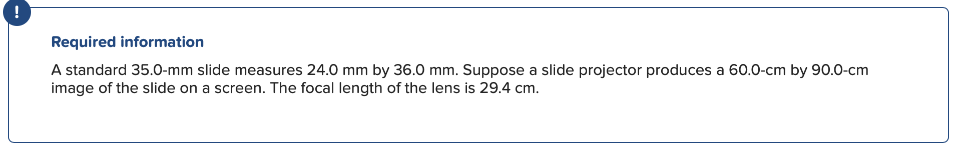 Slide Distance Calculation Solved 1-What is the distance between the slide and the | Chegg.com