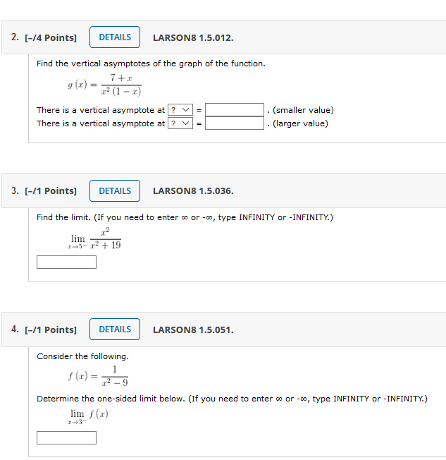 Solved 2. [-14 Points) DETAILS LARSONS 1.5.012. Find the | Chegg.com