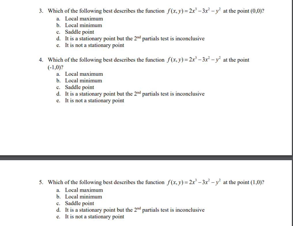 Solved 3. Which of the following best describes the function | Chegg.com