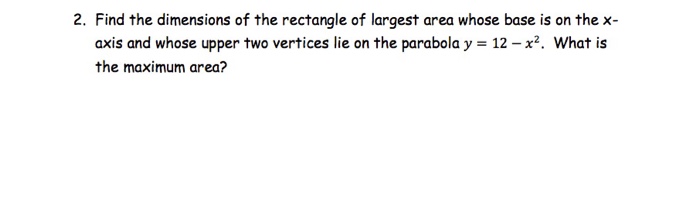 Solved Find The Dimensions Of The Rectangle Of Largest Area | Chegg.com