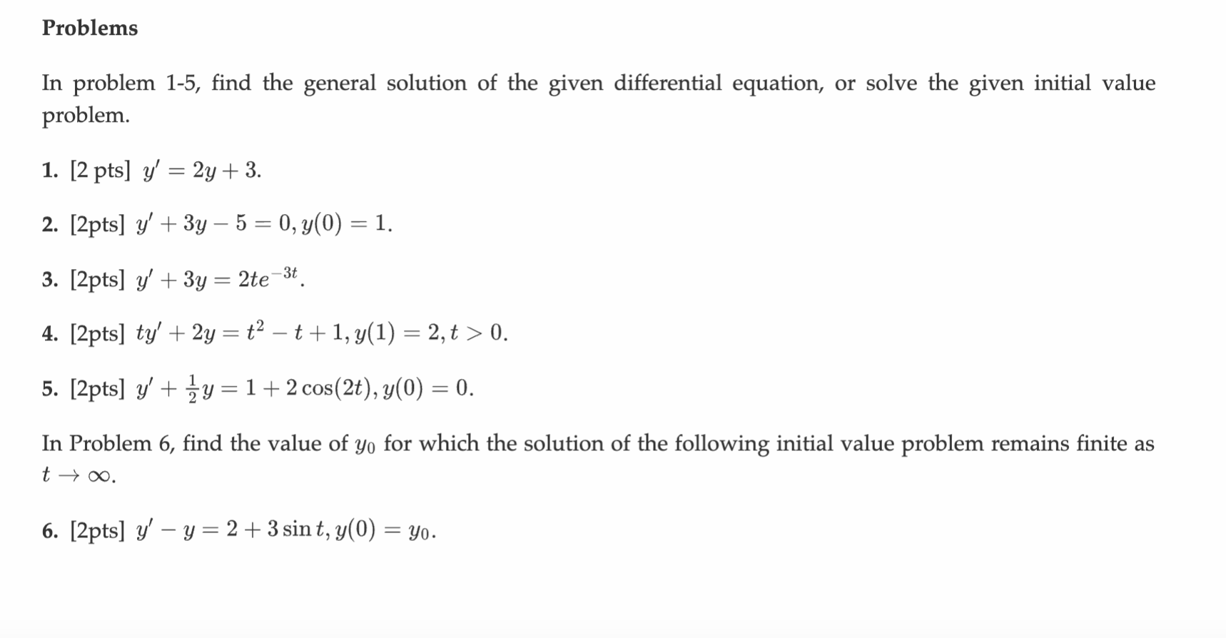 Solved ProblemsIn ﻿problem 1-5, ﻿find the general solution | Chegg.com