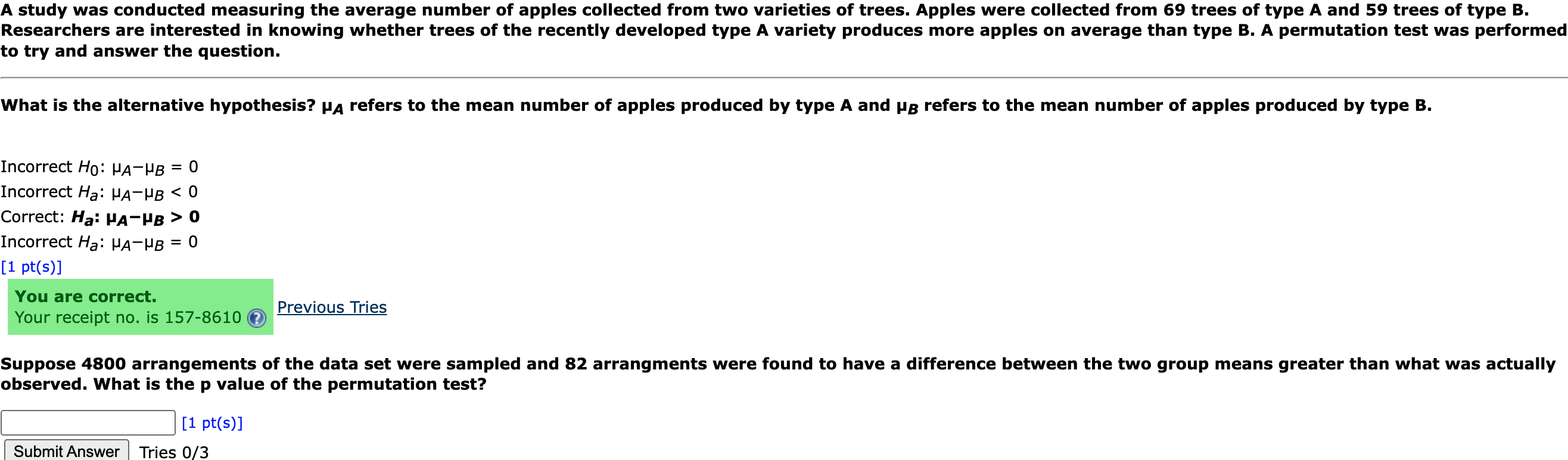 Solved A study was conducted measuring the average number of | Chegg.com