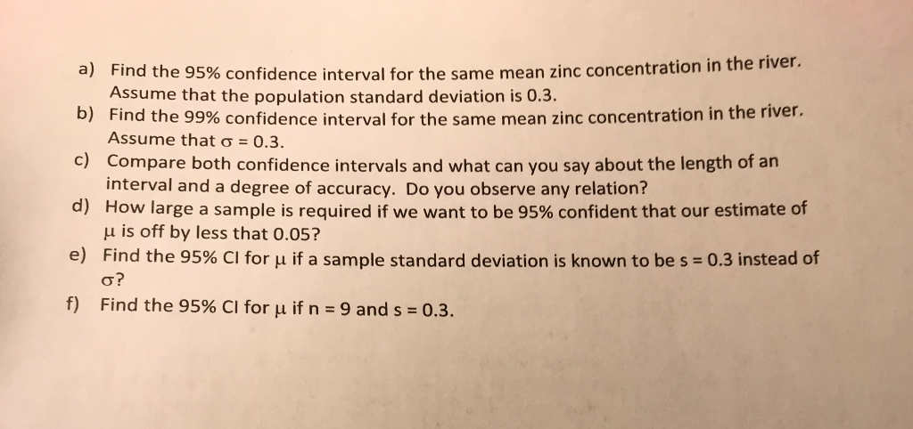 Solved ver. Find the 95% confidence interval for the same | Chegg.com