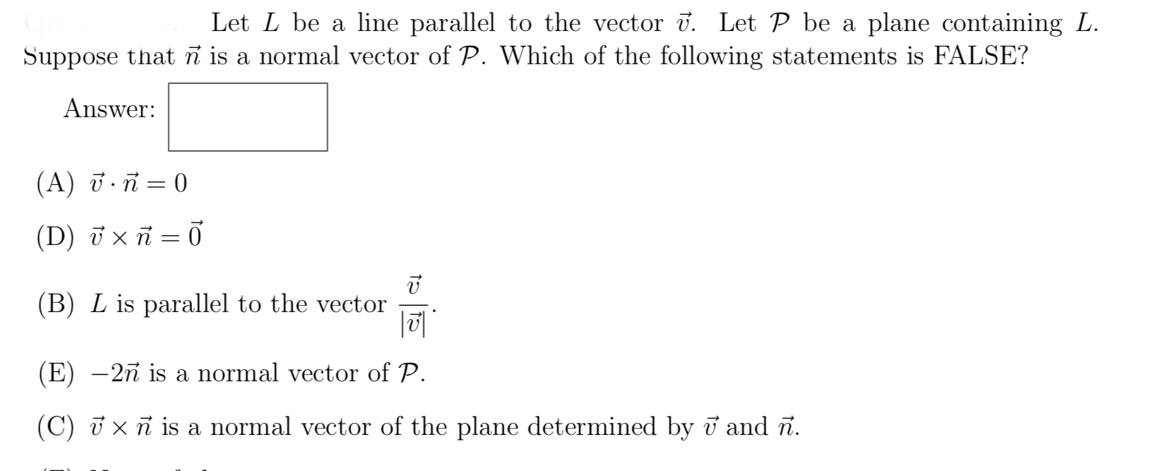 Solved Let L Be A Line Parallel To The Vector U Let P Be Chegg Com