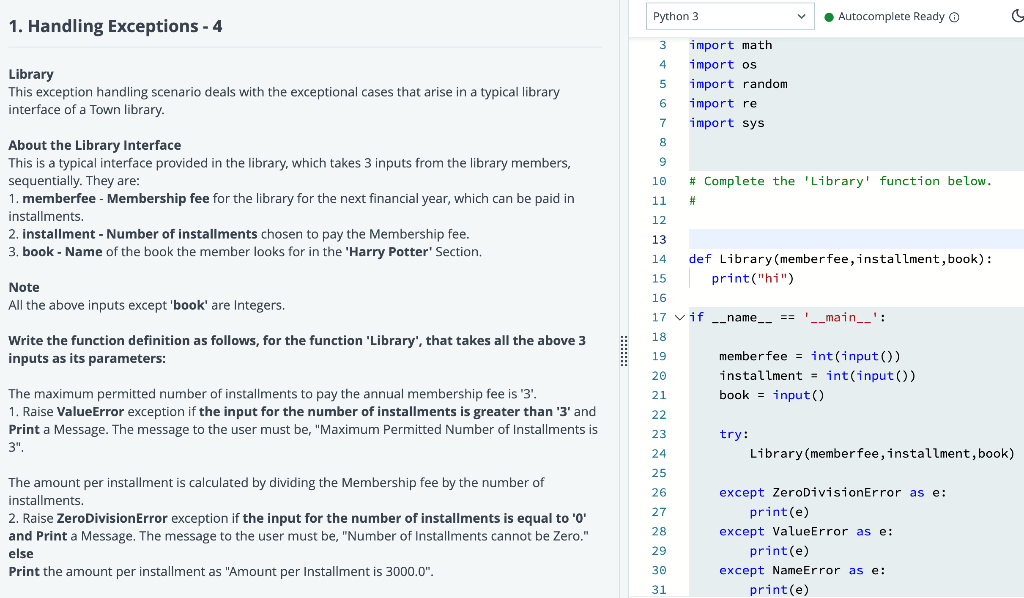 Exception Handling in Python