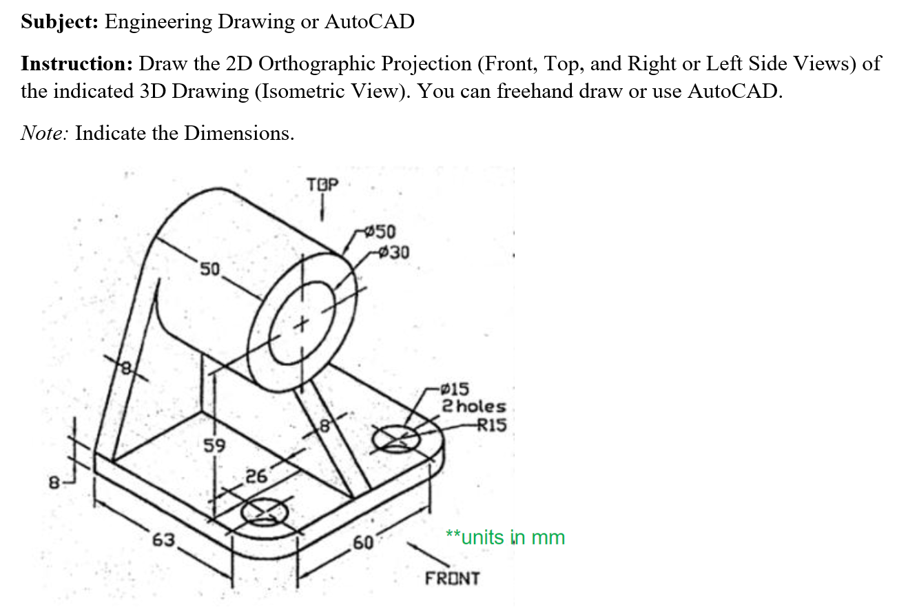 engineering graphics isometric projection