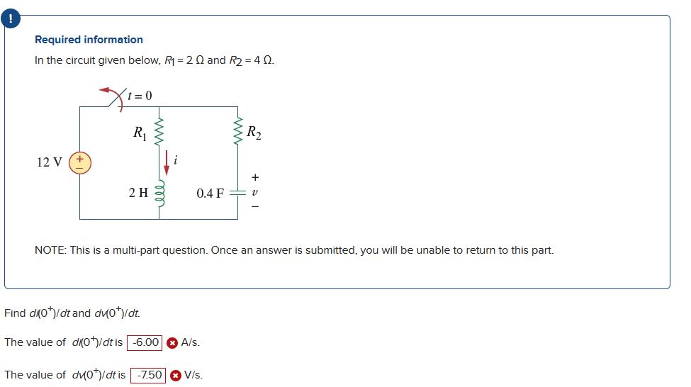 Solved Required information In the circuit given below, | Chegg.com