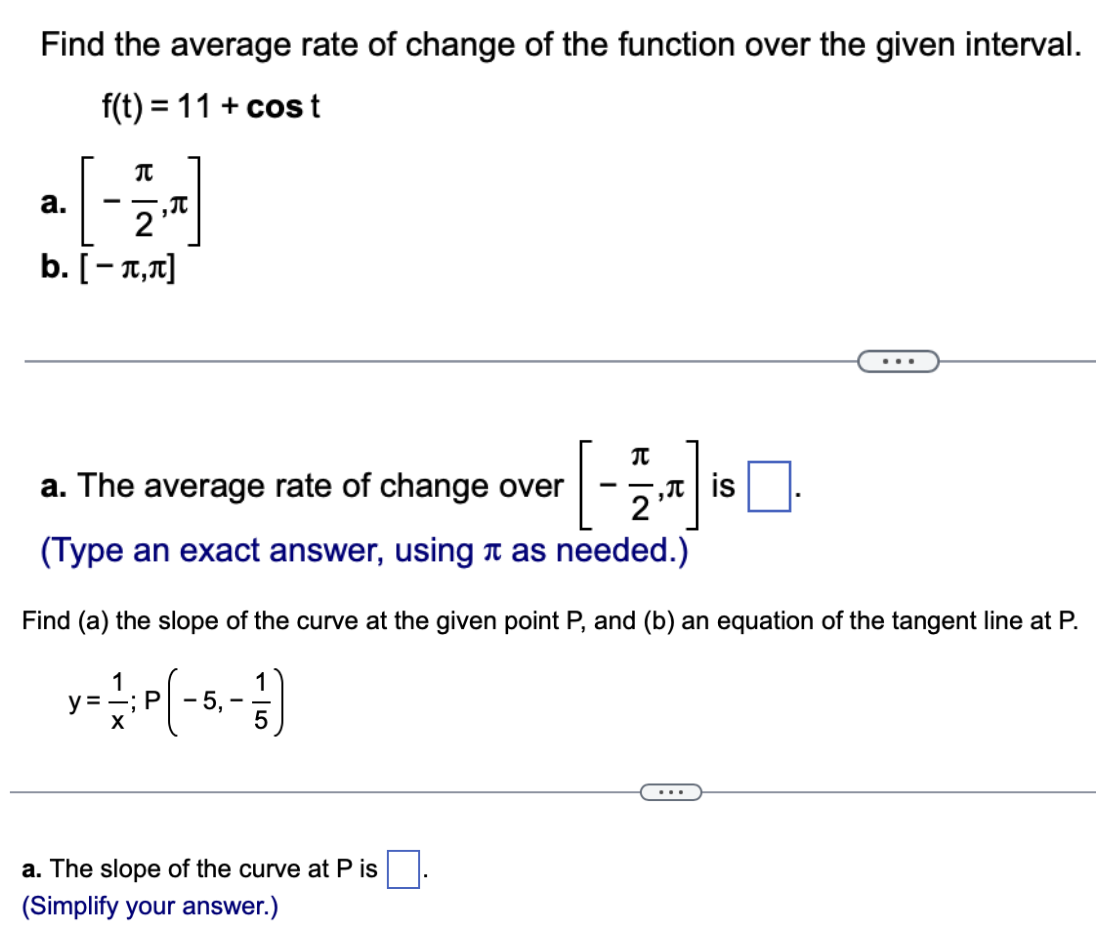 Solved Find the average rate of change of the function over | Chegg.com