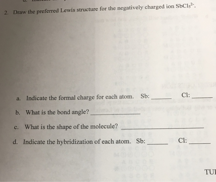 Solved Draw the preferred Lewis structure for the negatively | Chegg.com