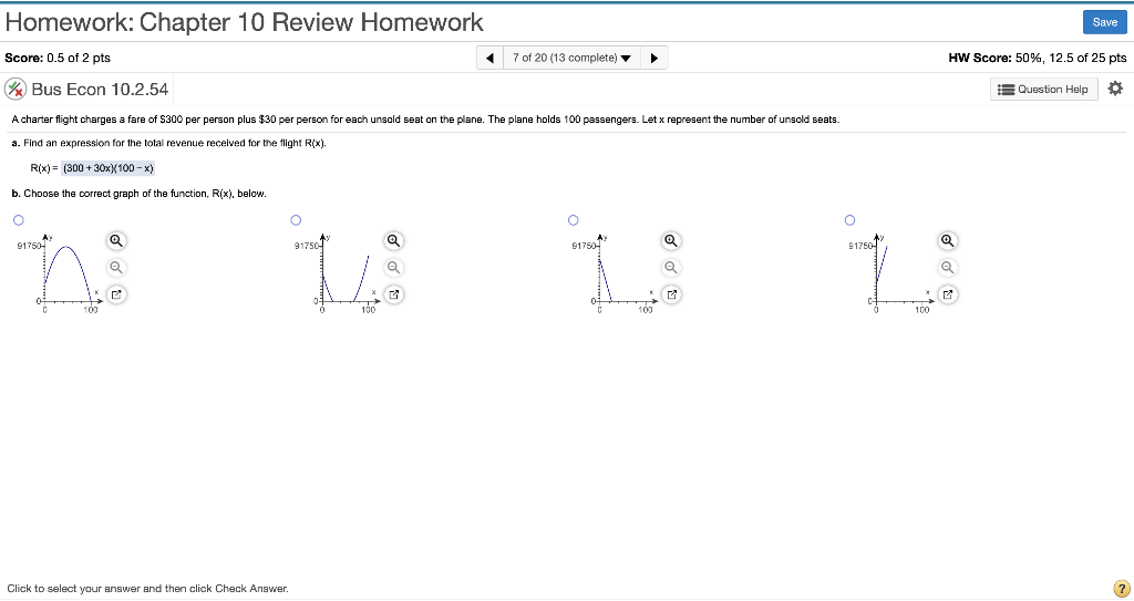 Solved Homework: Chapter 10 Review Homework Save Score: 0.5 | Chegg.com