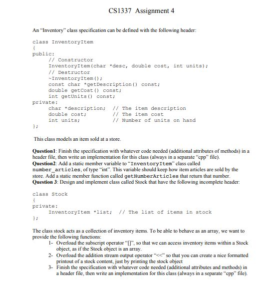 CS1337 Assignment 4 An 