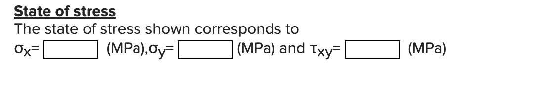 Solved Required information For the state of stress shown in | Chegg.com