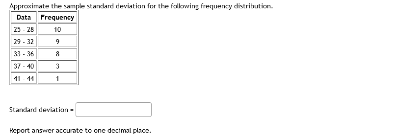 Solved Report answer accurate to one decimal place. | Chegg.com
