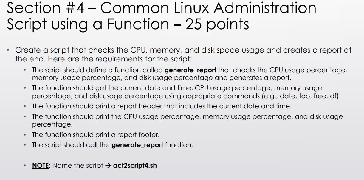 Solved Section #3 - ﻿Scripting with Intermediate Logicusing | Chegg.com