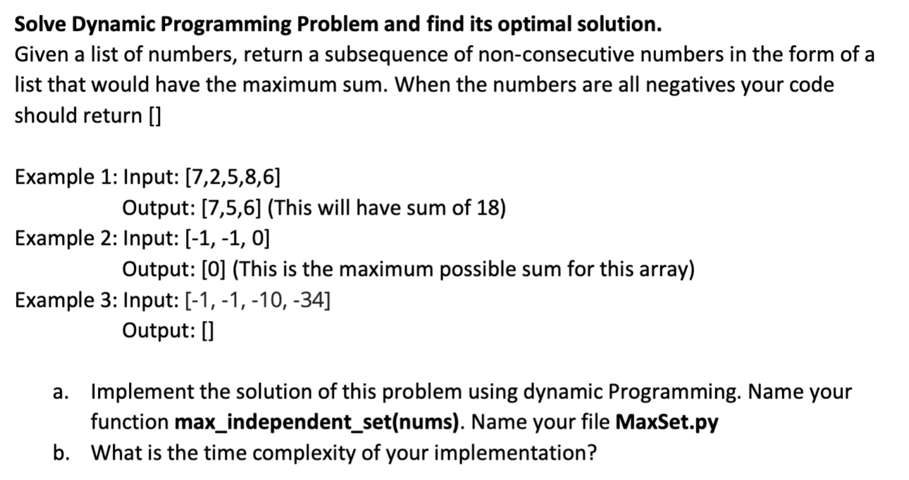 Solved PLEASE DO NOT CODE THE SOLUTION. a) Describe a | Chegg.com